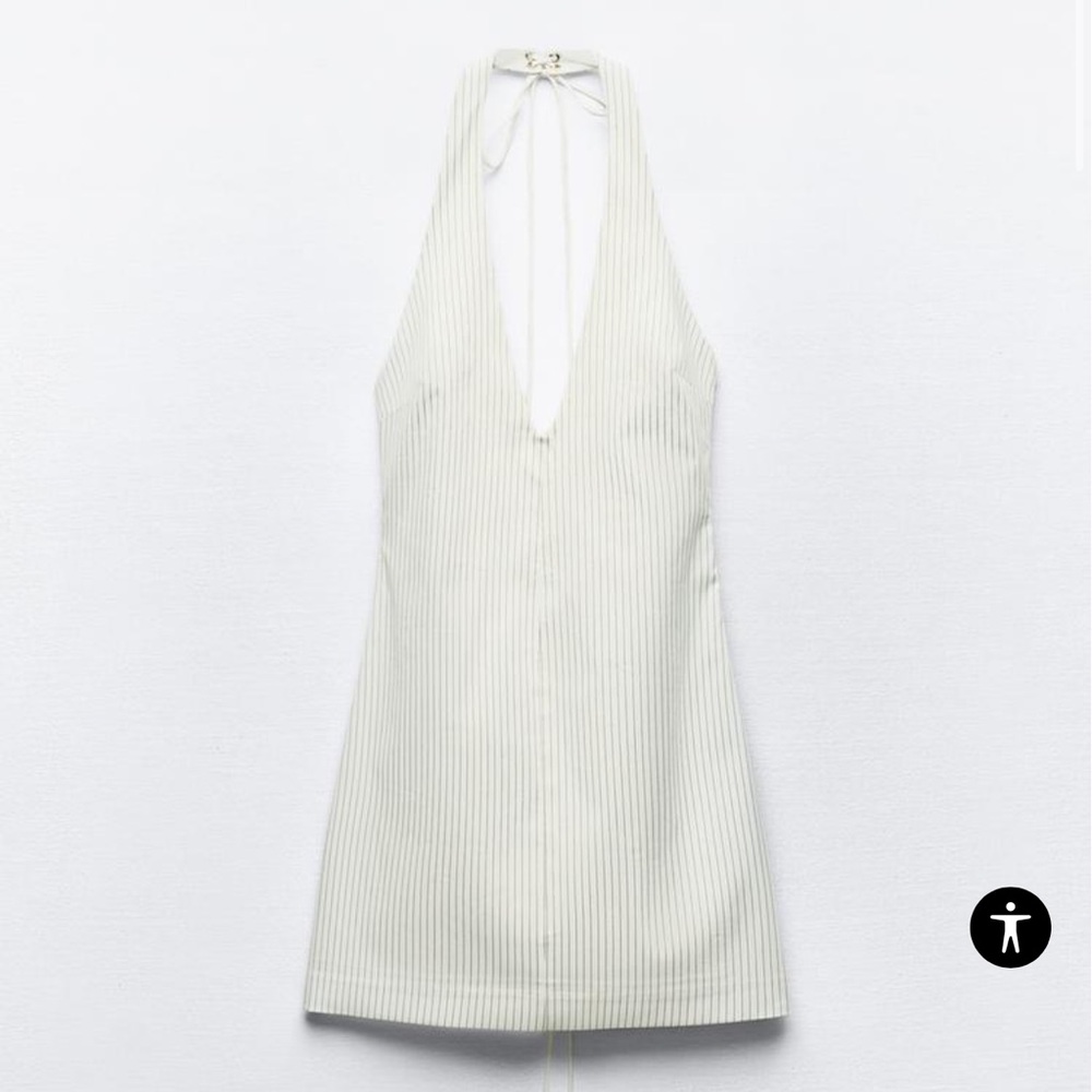 Zara Striped Halter Dress